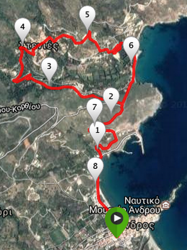 Andros Half Marathon10km Route