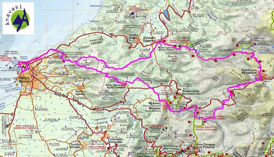 NAXOS TRAIL RACE 30.5 map