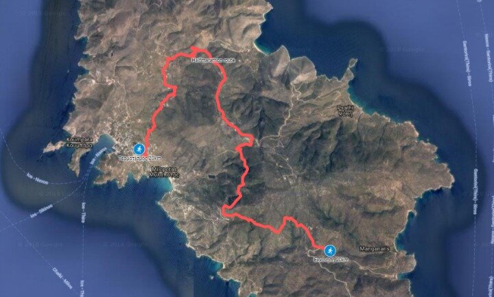 Omirios Half Marathon Ios Half marathon Map